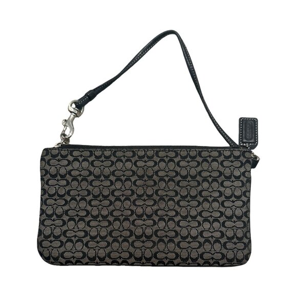 Coach Vintage Soho Signature Buckle Front Pocket Wristlet Silver Hardware - Picture 3 of 4